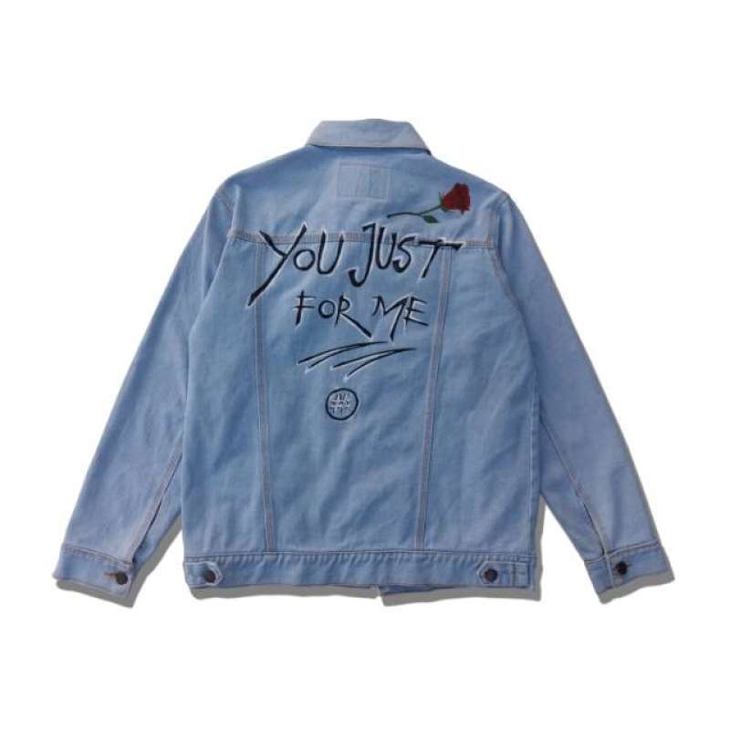 Jual Jaket denim painting rose M Sesuai Pict di Seller MPS STORE