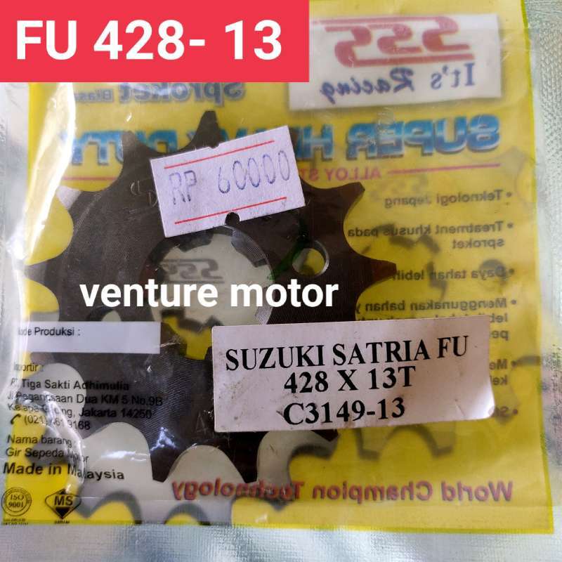 Jual Gear Motor Sss 428 Steel Gir Depan Suzuki Satria Fu Gsx150 Size 13 15t Terbaru November 2021 Harga Murah Kualitas Terjamin Blibli