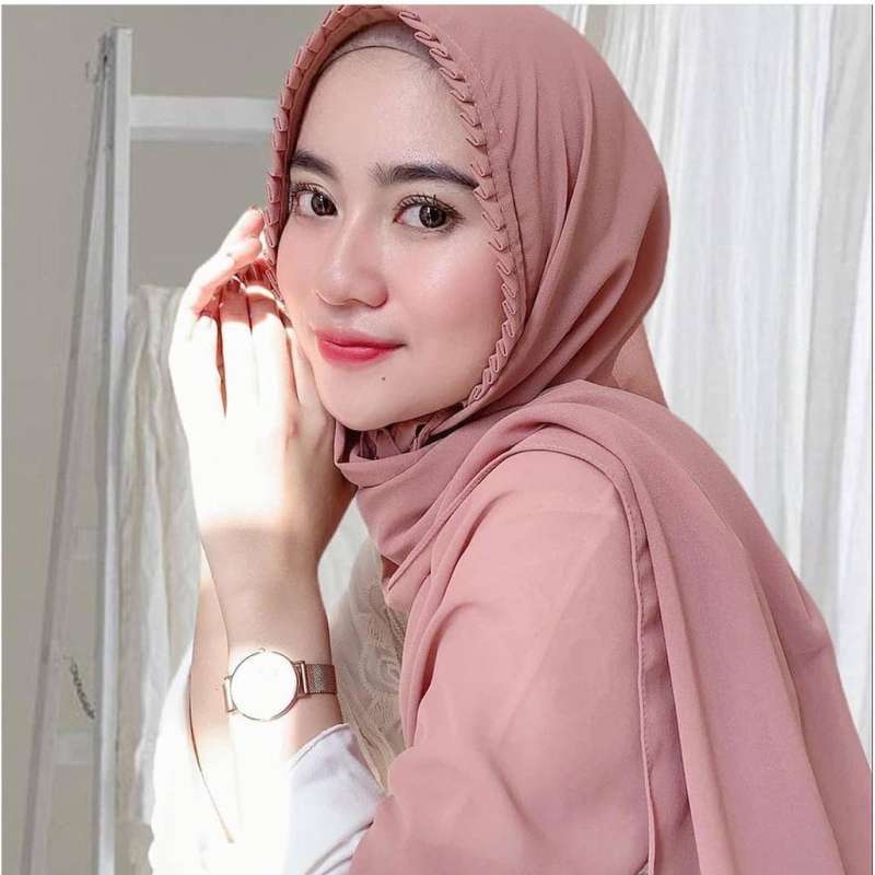 Jual Pashmina Lipit Tali Instan Hijab Polos Jilbab Fashion Wanita Muslimah Syariah Murah Juni 2021 Blibli