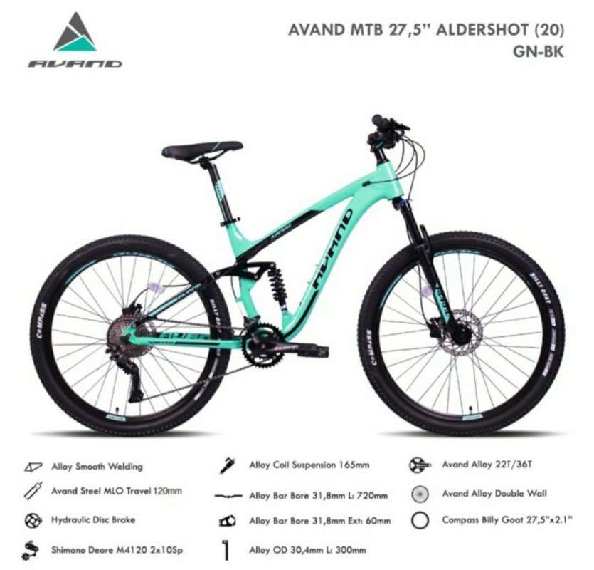 Promo SEPEDA GUNUNG MTB 27,5 27.5 AVAND ALDERSHOT BY UNITED FULLSUS FULL  SUS di Seller Luvic Venus Bike - Kota Bandung, Jawa Barat | Blibli