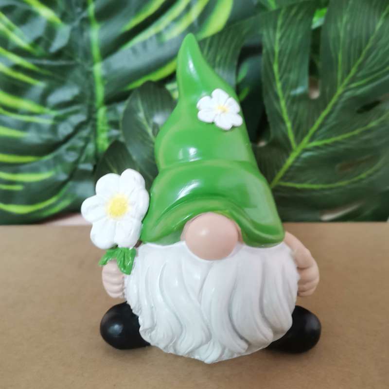 Durable Outdoor Garden Gnome Statue Holding Bird Weather proof NEW Cute Decor 