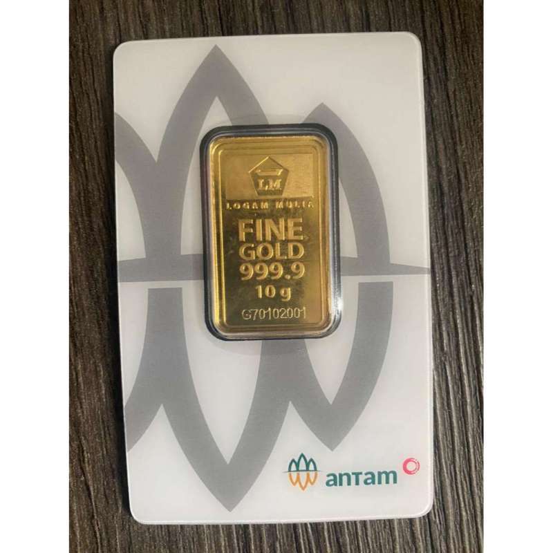 Jual Logam Mulia Emas Batangan Antam 10 Gram Press Sertifikat ...