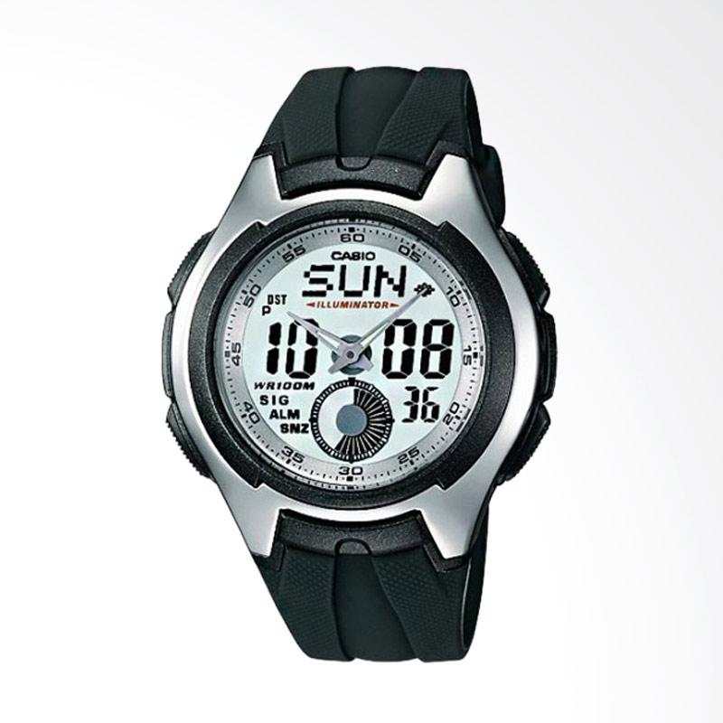 CASIO Illuminator Digital Analog Watch Jam Tangan Pria - Silver AQ-160W-7BVDF