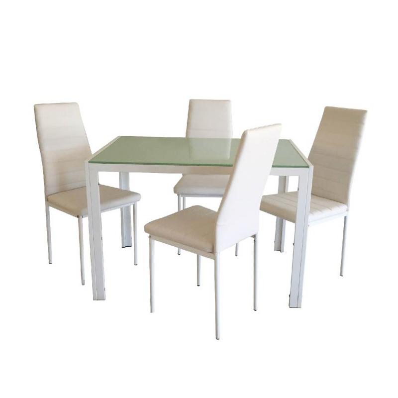 Jual Jysk Dining Set Toreby Set Meja Makan White 120 X 70 X 75