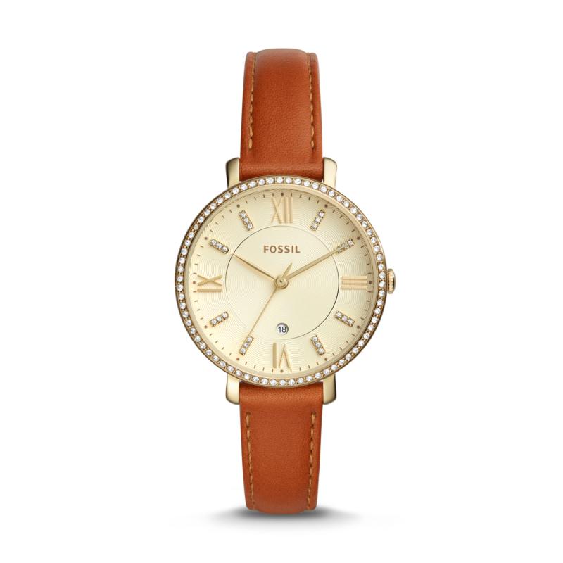 Promo Fossil Jacqueline Es4293 Leather Strap Jam Tangan Wanita