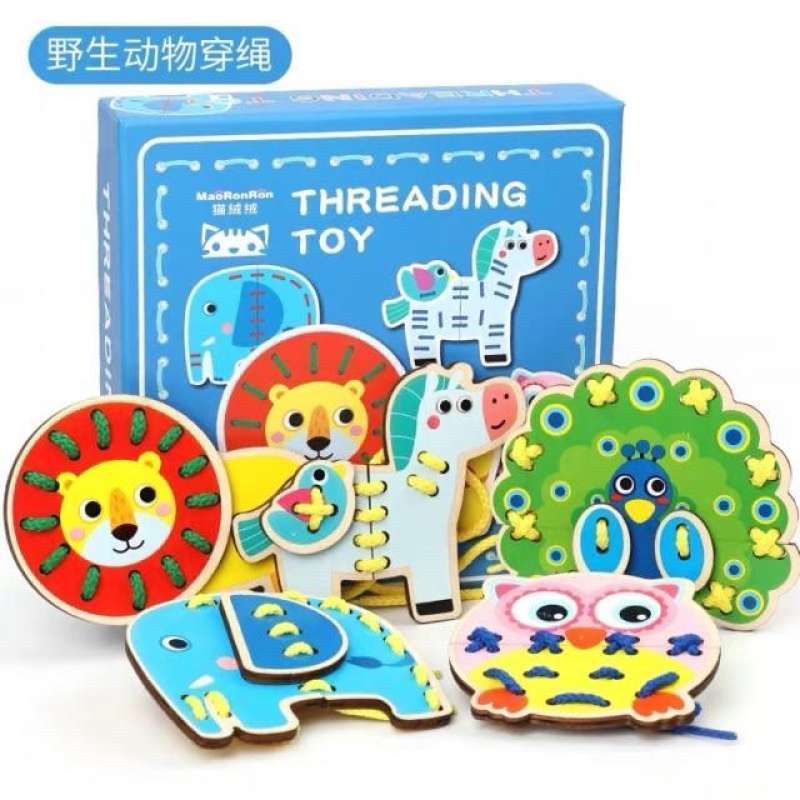 Lacing toys - threading toys - mainan 