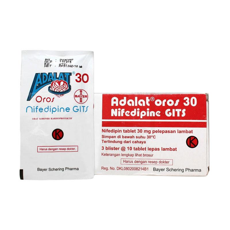 Jual Bayer Adalat Oros Obat Penghambat Kalsium 30 Mg 10 Tablet Strip Online November 2020 Blibli