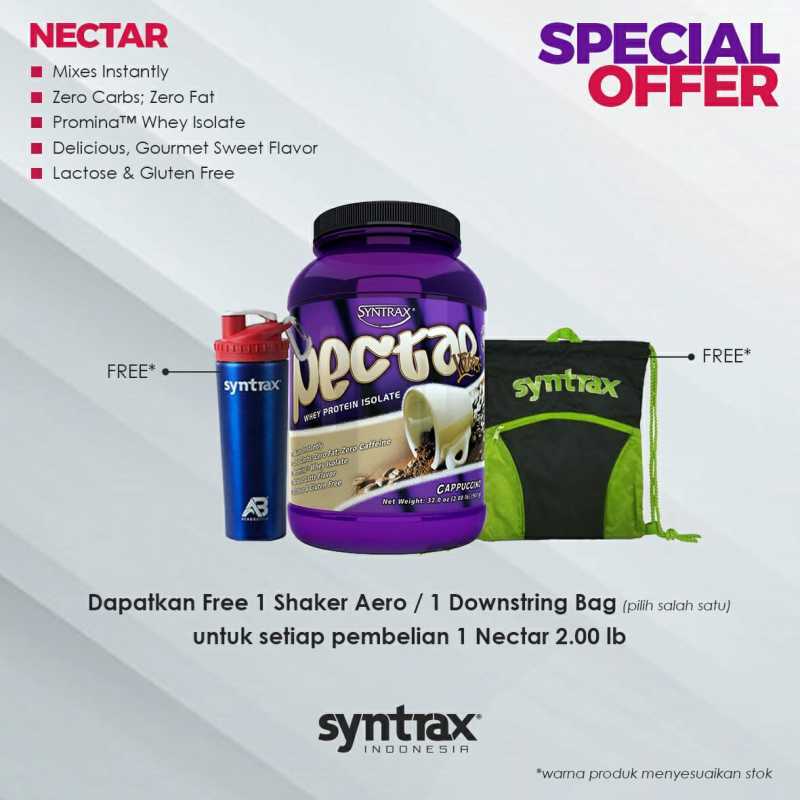 SYNTRAX NECTAR WHEY PROTEIN 2 LB LBS ISOLATE SUSU FITNESS PRIA WANITA  CHOCOLATE LACTOSE GLUTEN FREE 2LB 2LBS 1KG 1 KG