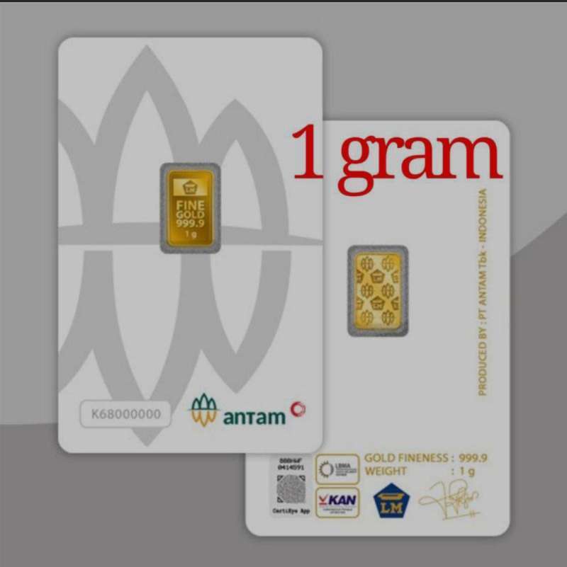 Antam Emas Logam Mulia 1 gram 2021 Redmark