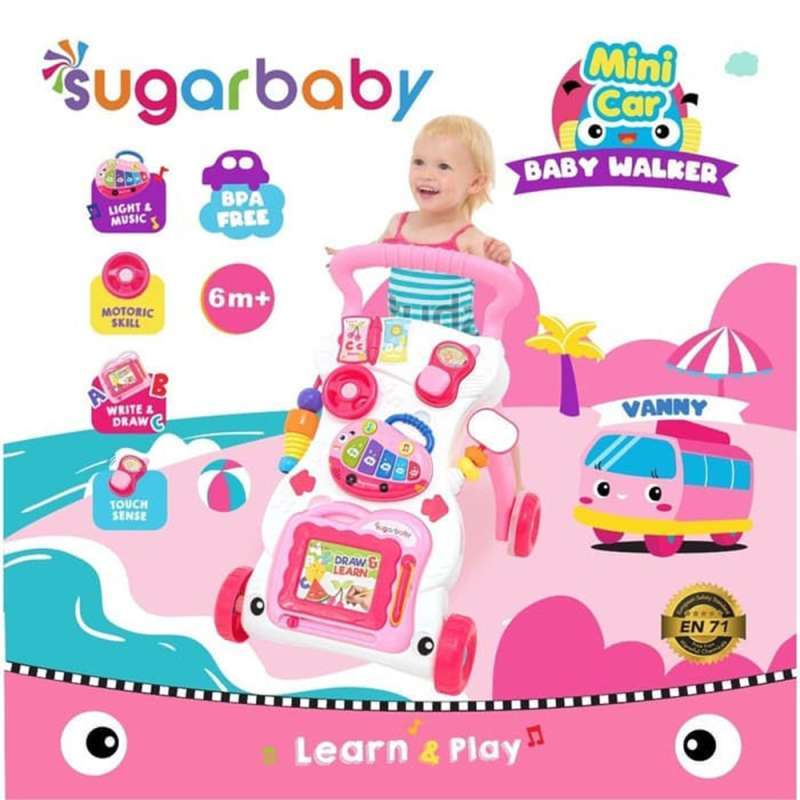 Sugar Baby Mini Car Baby Walker Learn and Play Mainan Belajar Jalan Bayi  Baru Lahir