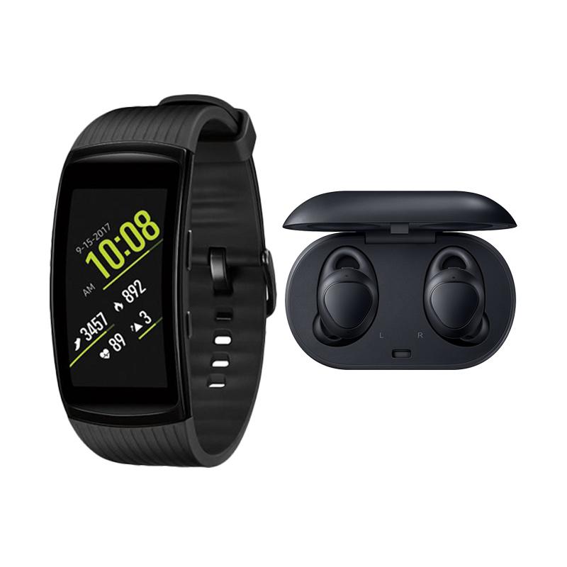 Jual Samsung Gear IconX 2018 Headset - Black Bundling Samsung Gear Fit 2  Pro Smartwatch - Black [Small] di Seller Blibli.com - Kota Jakarta Barat,  DKI Jakarta | Blibli