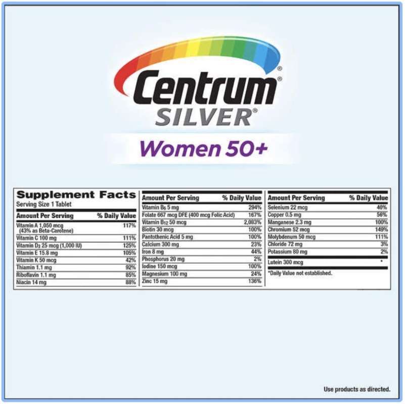 Jual [FROM USA] Multivitamin Vitamin Centrum Silver Women 50+ ...