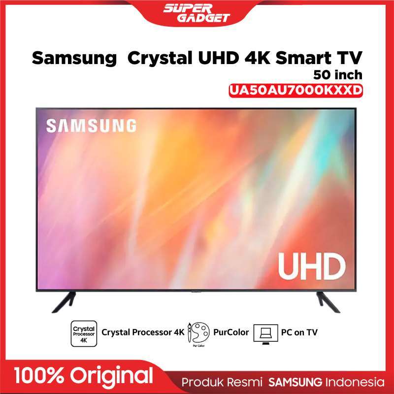 Promo SAMSUNG Crystal UA50AU7000KXXD UHD 4K UHD SMART TV 50 Inch Original  di Seller Super Gadget Official Store - Kota Bekasi, Jawa Barat | Blibli