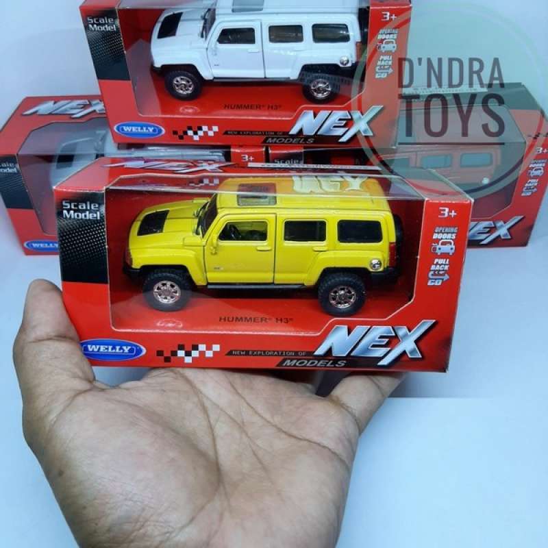 Diecast Jeep Jip Hummer H3 Miniatur Mobil Die-Cast Welly Nex KUNING