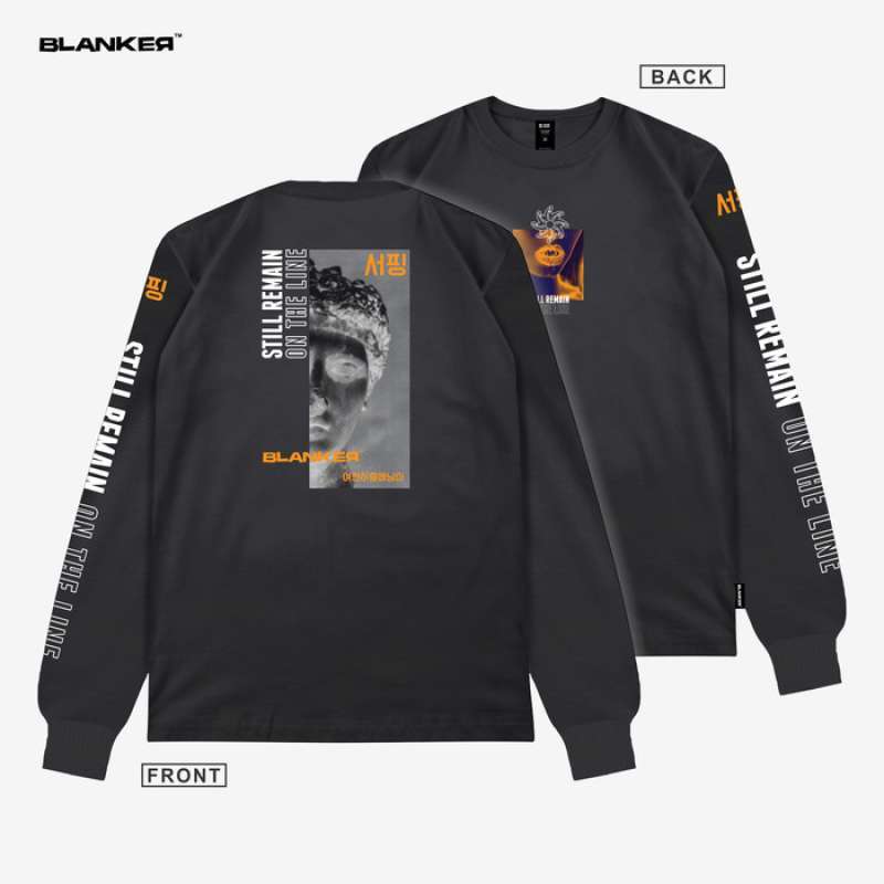 Jual Blanker Kaos Panjang Hitam Sablon 