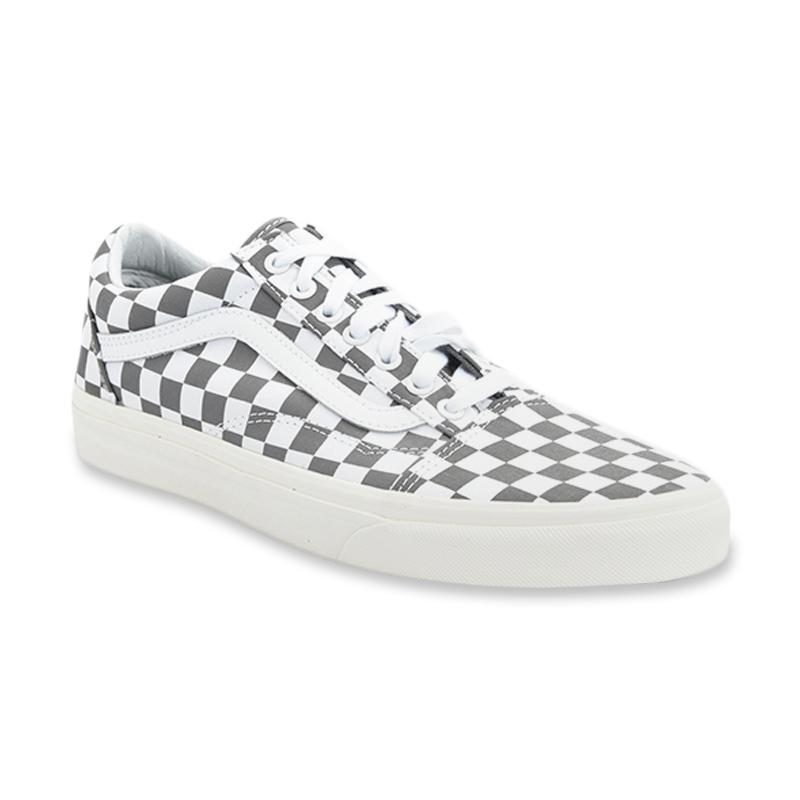 vans old skool checkerboard pewter