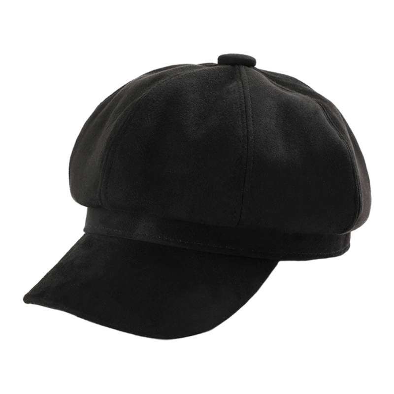 Promo Warm Solid Berets Hat Chain Flat 