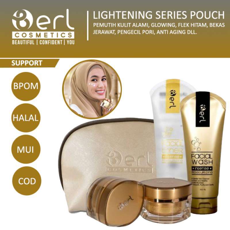 Promo Paket B Erl Cosmetics Intense Lightening Series Pouch Berl