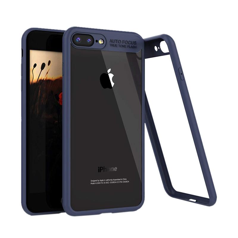 usams autofocus transparan casing for iphone 7 plus navy