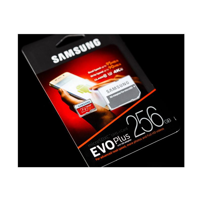 Samsung Evo Plus MicroSD SDXC 256GB Kartu Memori [UHS-I /Class 10/ SD  Adapter]