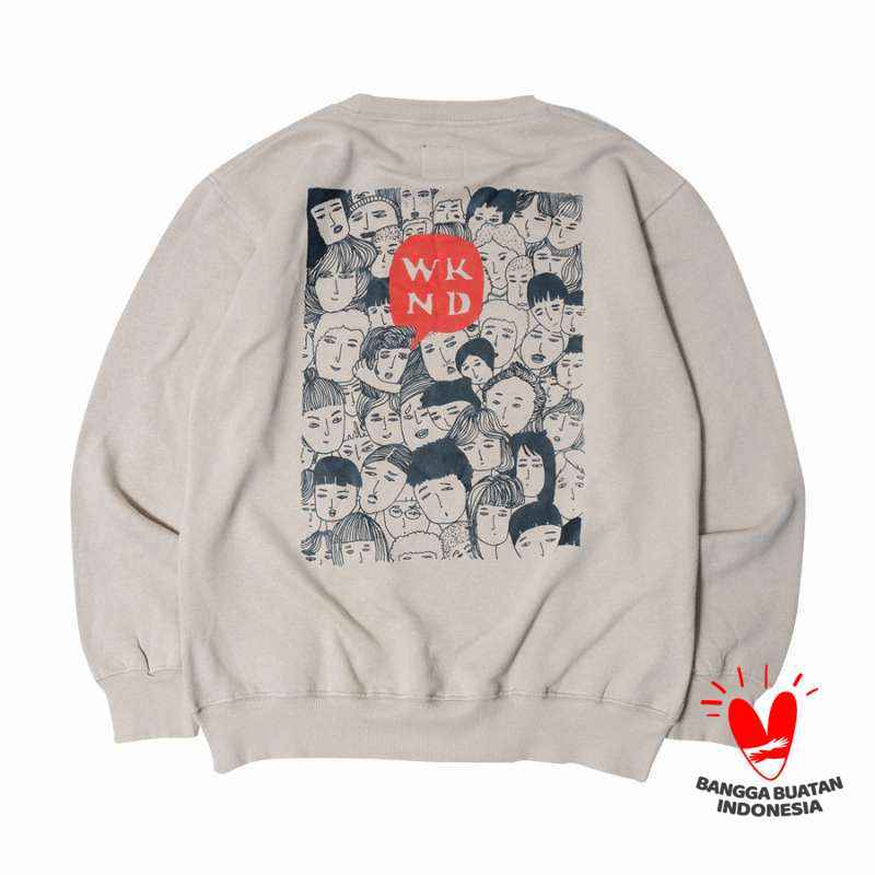 Promo Wknd Sweater Crewneck Original 1074 Cream Be Bold And Brave Diskon 4 Di Seller Pusat Fashion Pria Cipari Kota Tasikmalaya Blibli