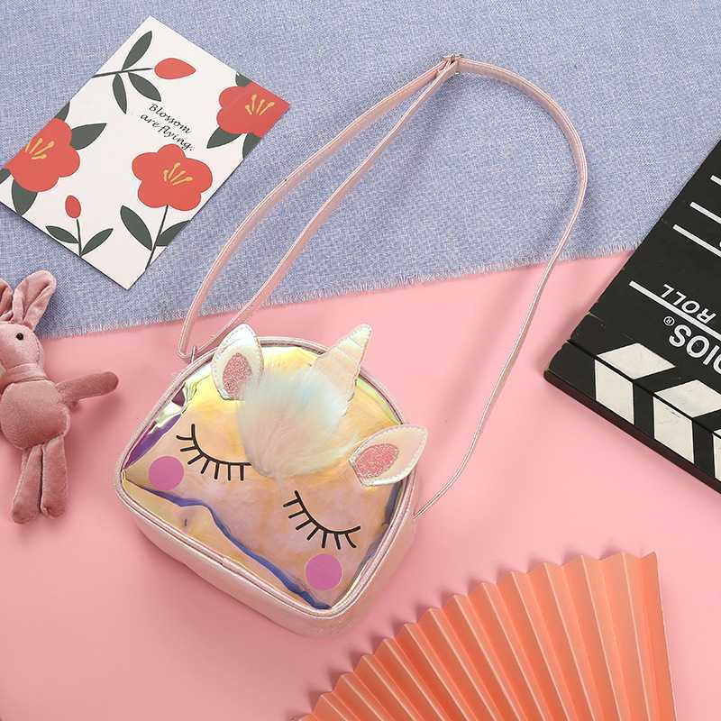 Jual Tas selempang unicorn Hologram TU047 tas sling anak perempuan