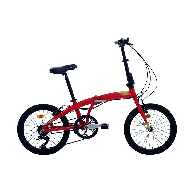 Jual Element Folding E Cosmo Alloy Sepeda Lipat Merah 7 Speed