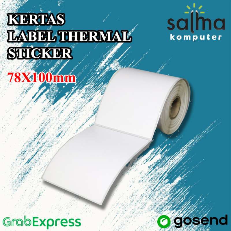 Jual KERTAS STICKER LABEL PRINTER BARCODE 78 X 100 78x100 ...