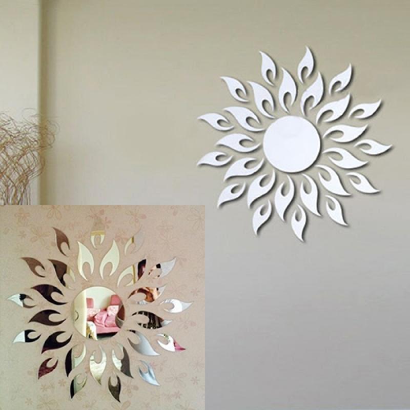 Jual Bluelans Sun Flower Shape Diy Modern Mirror Wall Sticker