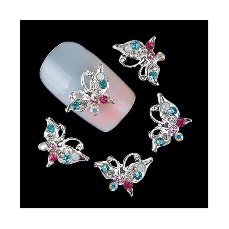 Download Jual Bluelans 3d Butterfly Shiny Rhinestone Diy Manicure Alloy Nail Art Tips Decoration Tn252 10 Pcs Terbaru Juni 2021 Blibli
