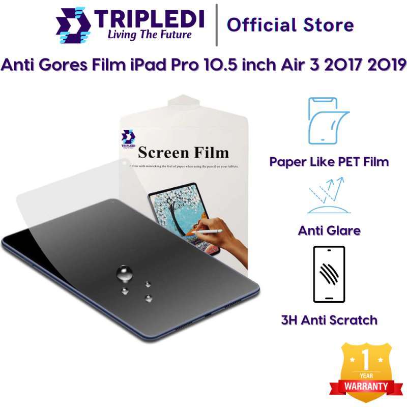 TRIPLEDI Anti Glare Screen Protector for iPad Air 3 and iPad Pro 2017, Paper-Like Matte 10.5 inch with Anti-Scratch and Anti-Fingerprint Features. Ideal for Artists and Designers