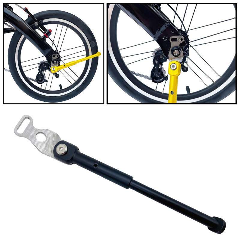 black bicycle kickstand