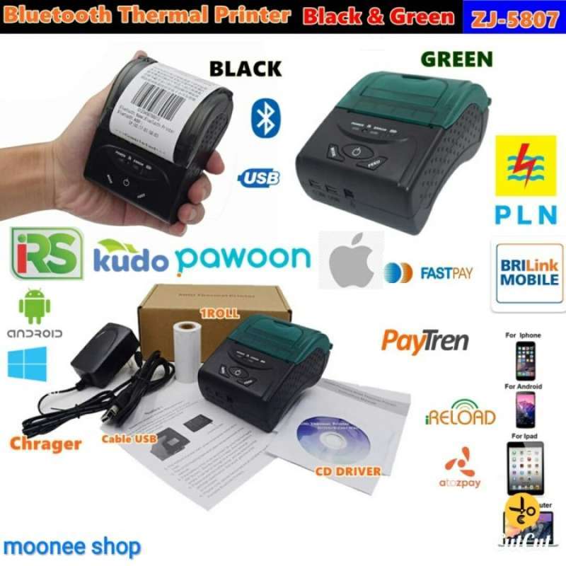 Promo BEST PROMO Mini Printer Bluetooth Zjiang 5807 Diskon 5 ...