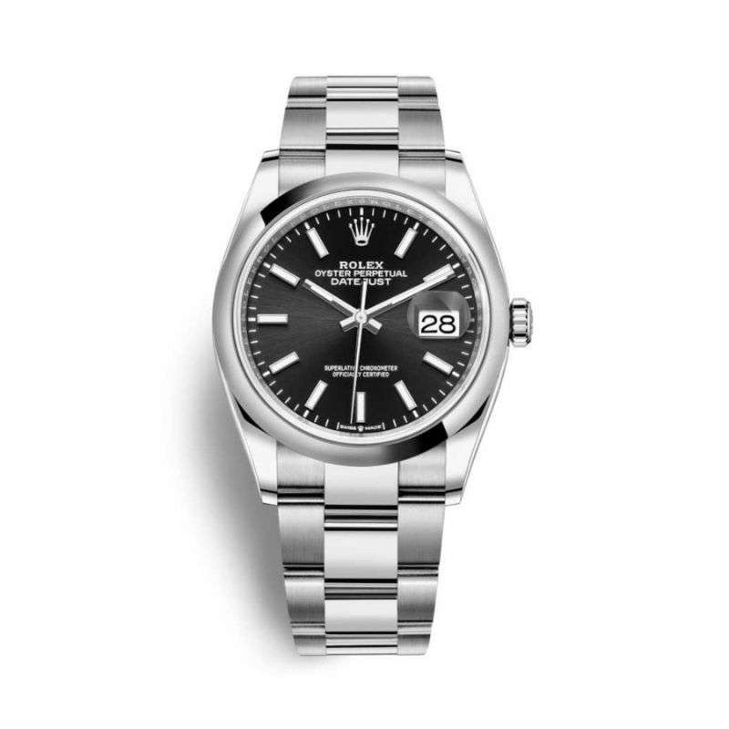 Jual Rolex Datejust Mens 36m, Black 