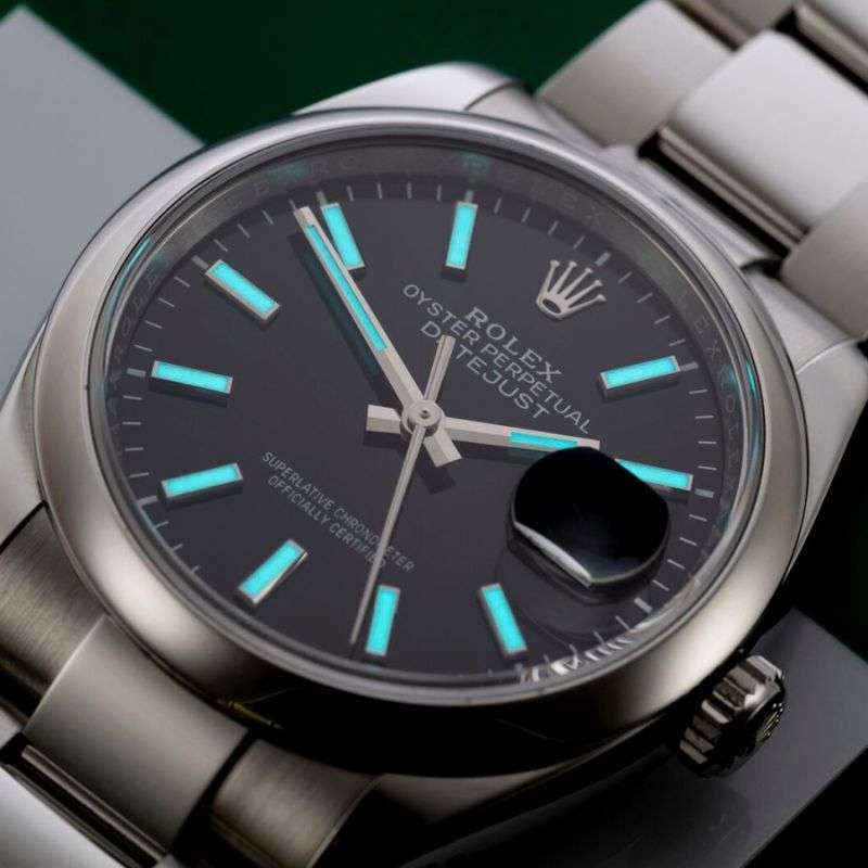 Jual Rolex Datejust Mens 36m, Black 