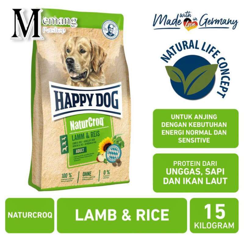 Promo Happy Dog NaturCroq Adult Lamb Rice Makanan Anjing 15 kg