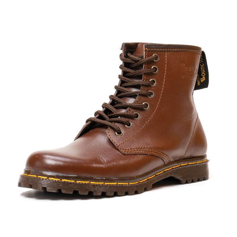 Promo Sepatu Wanita Boot Casual Docmart 8 Hole Kulit Asli Handmade
