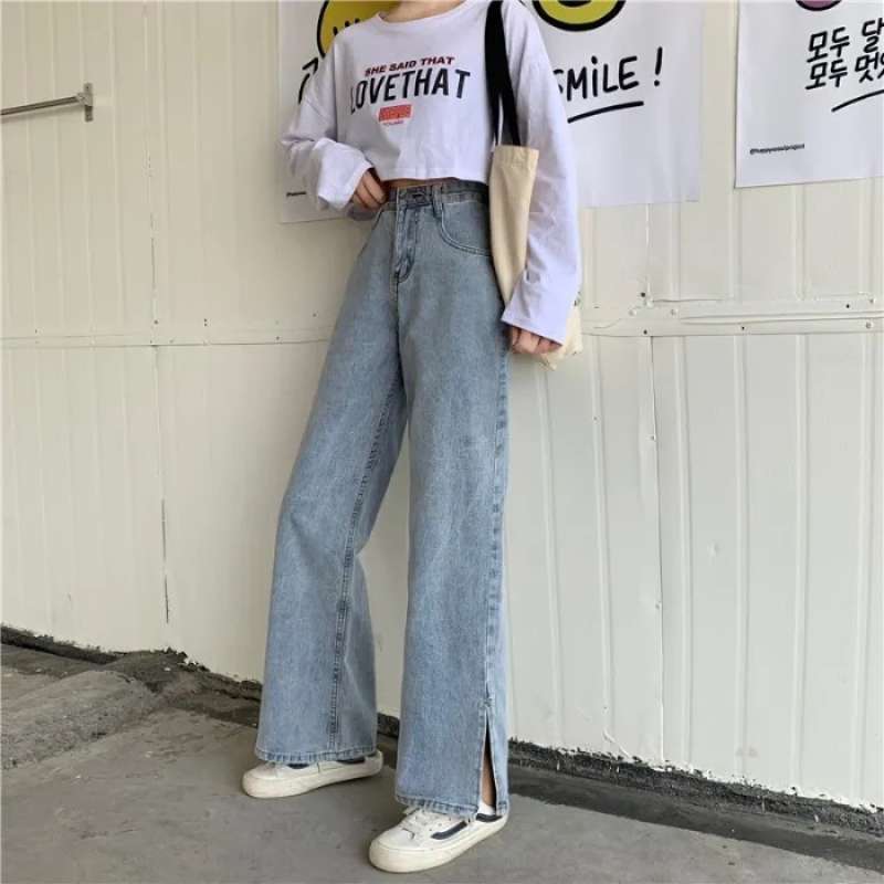 Promo JEANS WANITA Korea ins retro 