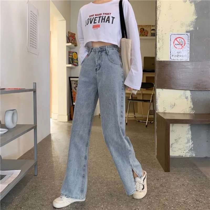 Promo JEANS WANITA Korea ins retro 