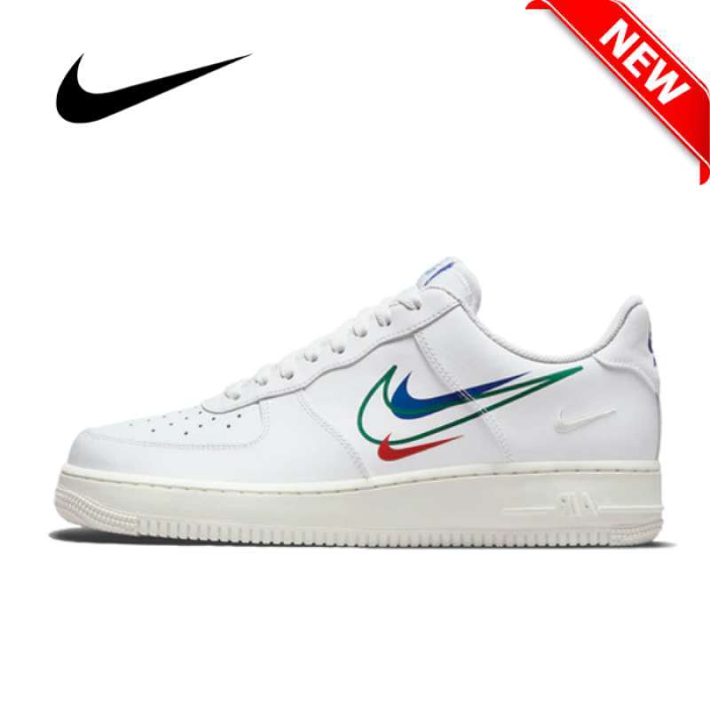 Low White Multi Swoosh Sneakers Pria 