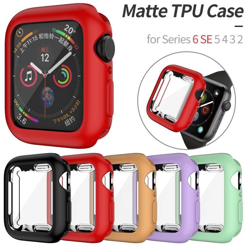 Promo Soft TPU Matte case for Apple Watch 44mm 40mm 38mm 42mm Cover for  iWatch 6 SE 5 4 3 2 1 iWatch Case Accessories Full Protector di Seller  Hasanah Mart - Kota Jakarta Pusat, DKI Jakarta | Blibli