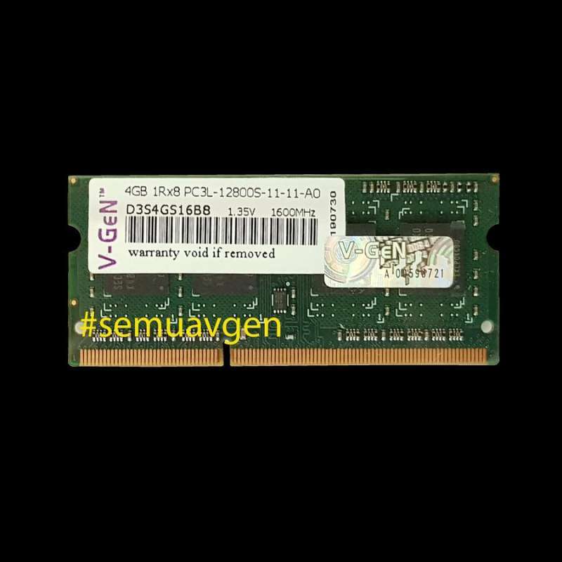 Jual Sodimm Ddr3 4gb Pc-12800 1600mhz Ddr3l GB 1600 Mhz V-gen