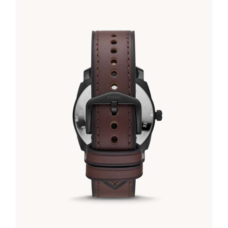 Jual Fossil Machine Three-hand Date Brown Leather Jam Pria