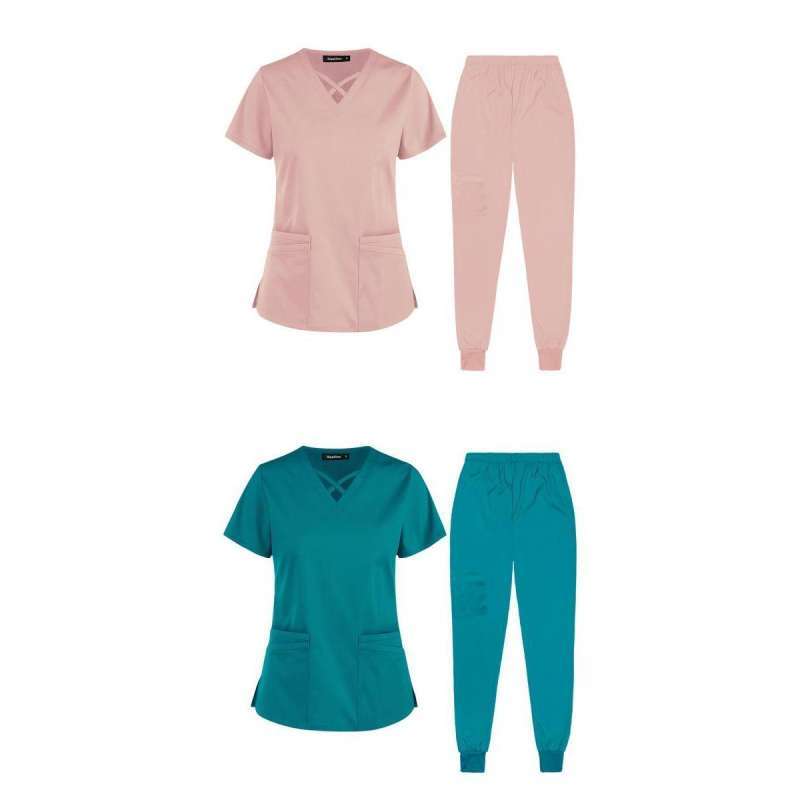 Promo 2 Pieces Uniforms Scrub Set Nurse 