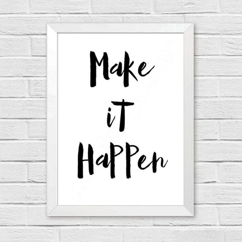 Pigura Hiasan Dinding Inspiratif Make It Happen Poster Frame Terbaru Agustus 2021 Harga Murah Kualitas Terjamin Blibli