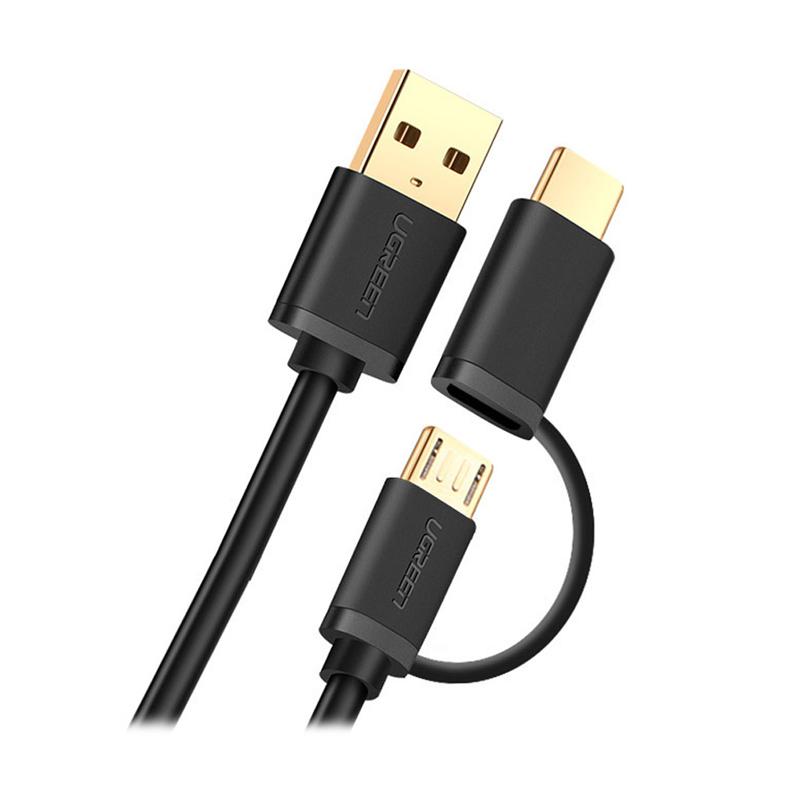 Jual Iit 2 In 1 Charging Cable 1m 2 4a Quick Charge Type C Micro Usb Cord For Huawei Htc Online Oktober 2020 Blibli Com