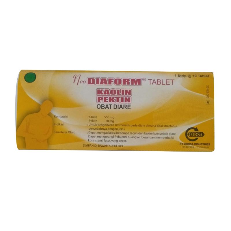 neo diaform tablet obat diare 1 strip 10 tablet