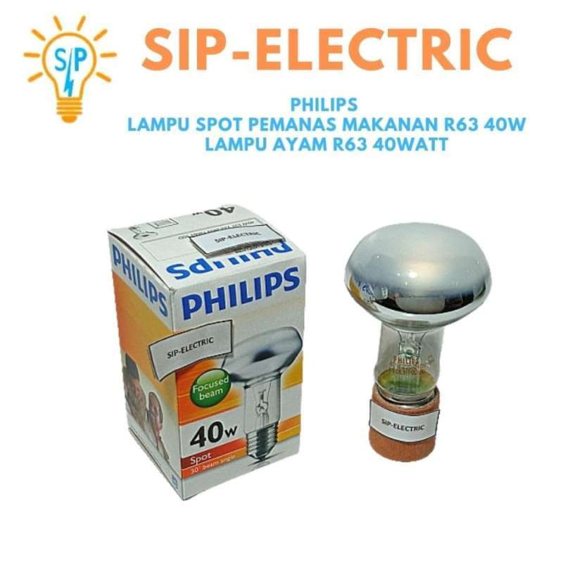 Jual Philips Lampu Spot Pemanas Makanan R63 40w Lampu Ayam R63 40watt Di Seller Sip electric Pasirlayung Kota Bandung Blibli