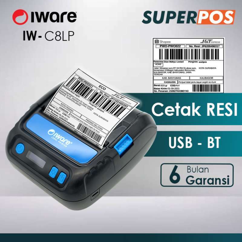 Mini barcode label printer