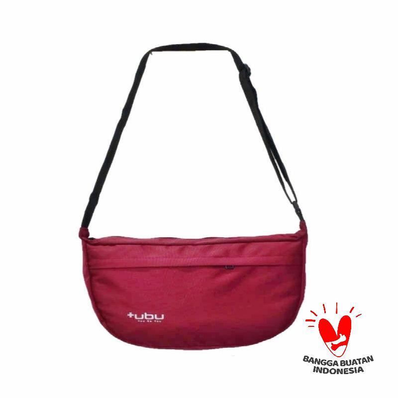 Promo Ubu Polos Tas Selempang Pria Maroon Diskon 19% Di Seller